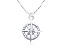 Beautiful Shining Stars Silver Necklaces SPE-4234